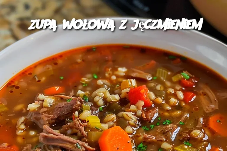 Zupa wołowa z jęczmieniem