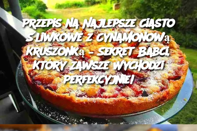 Przepis na Najlepsze Ciasto Śliwkowe z Cynamonową Kruszonką – Sekret Babci, Który Zawsze Wychodzi Perfekcyjnie!