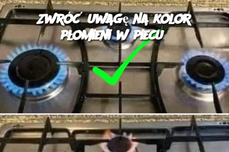 Zwróć uwagę na kolor płomieni w piecu