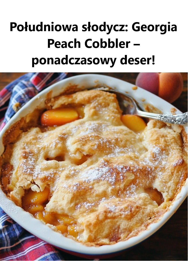 Południowa słodycz: Georgia Peach Cobbler – ponadczasowy deser!