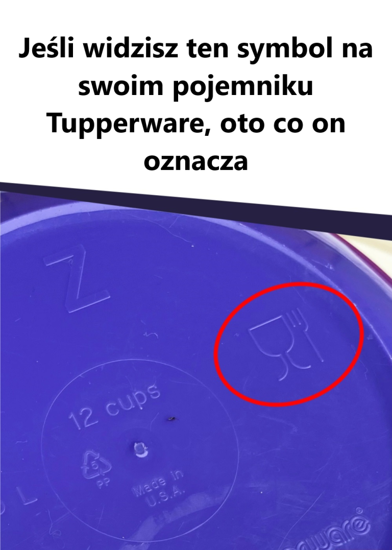 Co oznacza symbol szklanki i widelca na pojemniku Tupperware