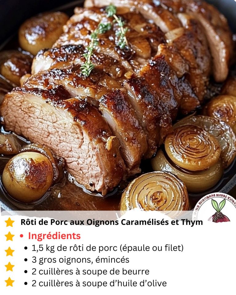 Pieczona wieprzowina z karmelizowaną cebulą i tymiankiem