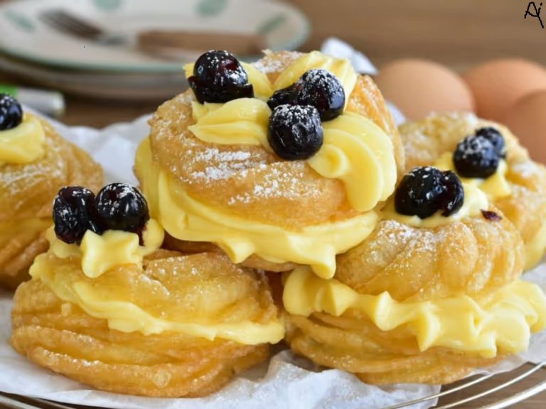 Włoskie Zeppole z Kremem Cukierniczym