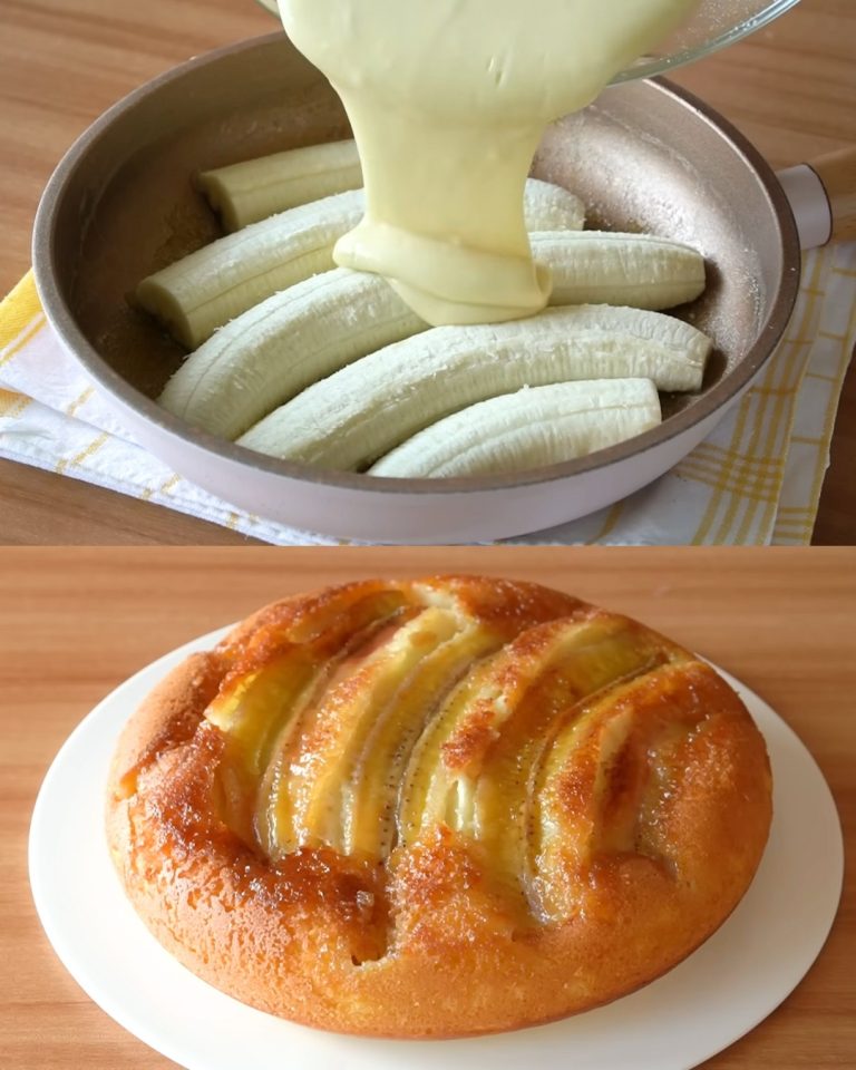 Ciasto bananowe do góry nogami: super prosty przepis, tylko 1 jajko i 2 banany