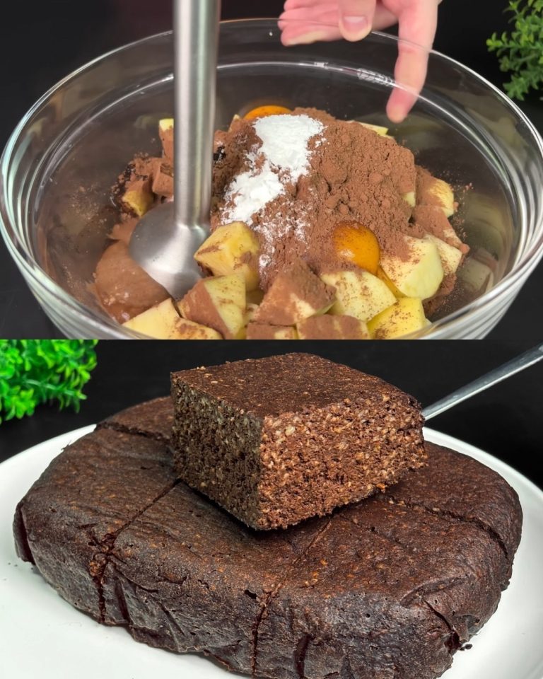 Ciasto owsiane z jabłkiem i kakao