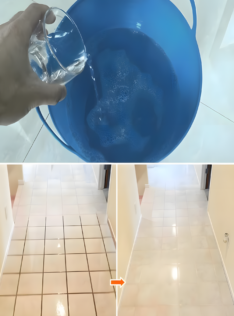 Nieskazitelnie czysta podłoga i jaśniejsze fugi – trik, który działa za pierwszym razem! 🧼🧽