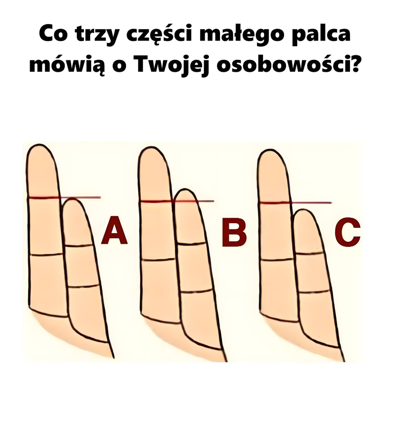 Co trzy części małego palca mówią o Twojej osobowości?