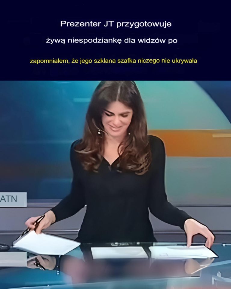 Błąd reportera telewizyjnego na szklanym biurku staje się viralem