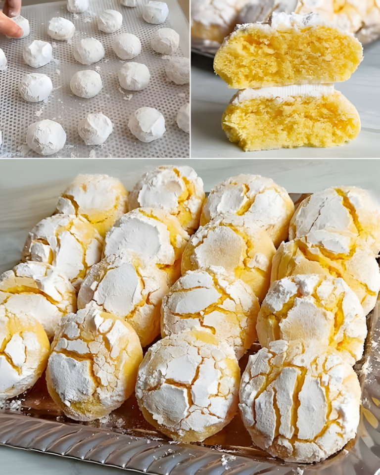🍋 Miękkie Ciasteczka Cytrynowe z Cukrem Pudrem – przepis po polsku 🍋